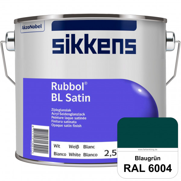 Rubbol BL Satin (RAL 6004 Blaugrün) hochelastischer & seidenglänzender Lack (wasserbasiert) innen &