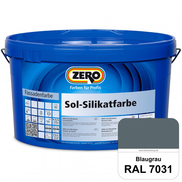 Sol-Silikatfarbe (RAL 7031 Blaugrau)