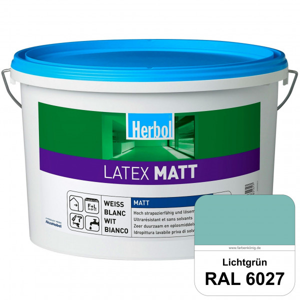 Latex Matt (RAL 6027 Lichtgrün) Matte Latexfarbe mit hoher Strapazierfähigkeit