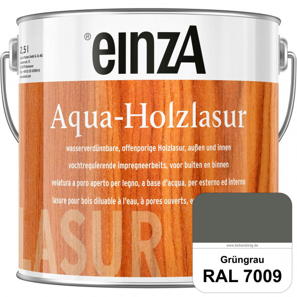 einzA Aqua-Holzlasur (RAL 7009 Grüngrau) wasserverdünnbare offenporige Holzlasur für Holzbauteile