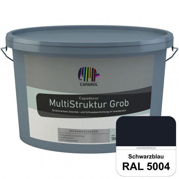 Capadecor MultiStruktur grob (RAL 5004 Schwarzblau) quarzgefüllte Zwischen- und Schlußbeschichtung i
