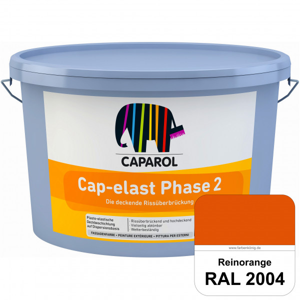 Cap-elast Phase 2 (RAL 2004 Reinorange) Sanierung gerissener Putzfassaden und Betonflächen