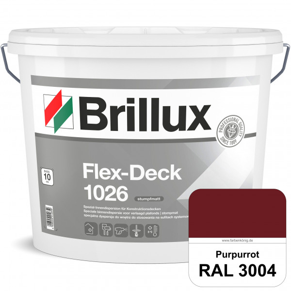 Flex-Deck ELF 1026 (RAL 3004 Purpurrot) Hochwertige Innendispersion für Decken mit Installationen &