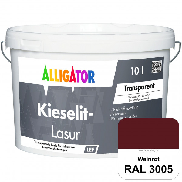 Kieselit-Lasur (RAL 3005 Weinrot)