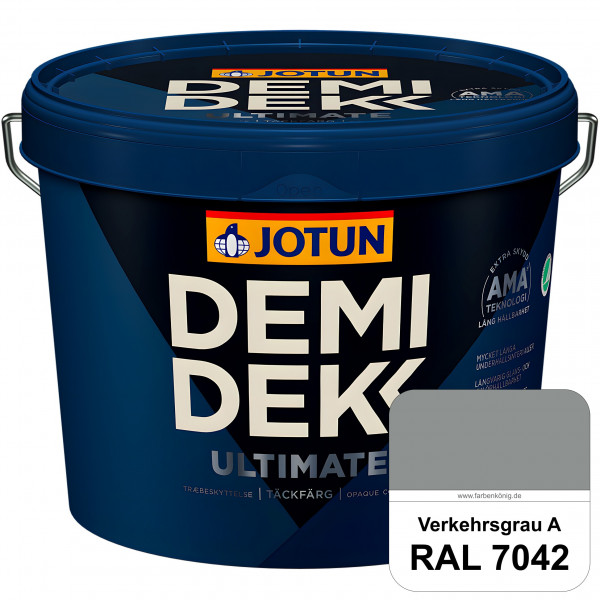 DEMIDEKK ULTIMATE Täckfärg - Deckende Holzfarbe (RAL 7042 Verkehrsgrau A)
