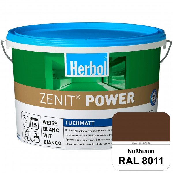 Herbol Zenit Power (RAL 8011 Nussbraun) Superdeckende ELF-Wandfarbe