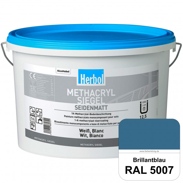 Methacryl Siegel (RAL 5007 Brillantblau) seidenmatte 1K-Beschichtung Böden (Innen & Außen)