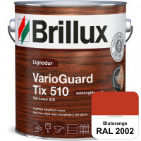 Lignodur VarioGuard Tix 510 (Gel-Lasur 510) RAL 2002 Blutorange
