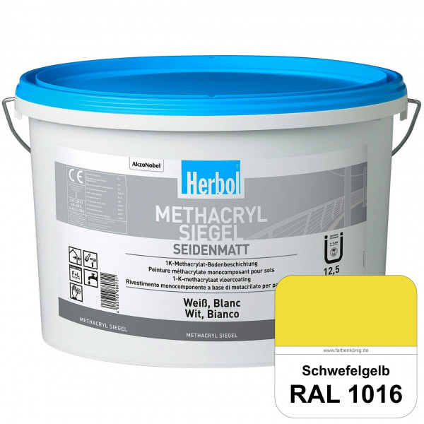 Methacryl Siegel (RAL 1016 Schwefelgelb) seidenmatte 1K-Beschichtung Böden (Innen & Außen)