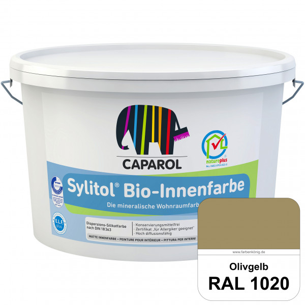 Sylitol® Bio-Innenfarbe (RAL 1020 Olivgelb) Innenfarbe auf Silikatbasis  für Allergiker