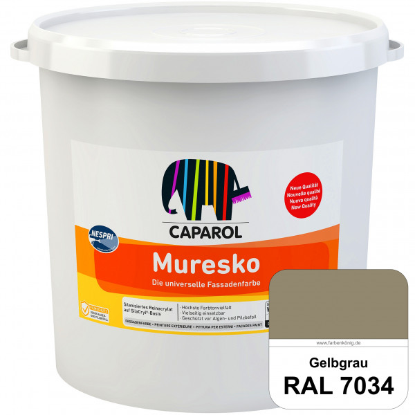 Muresko Nespri (R 30) (RAL 7034 Gelbgrau) Silanisierte Reinacrylat-Fassadenfarbe auf SilaCryl®-Basis
