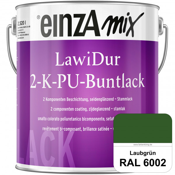 einzA LawiDur 2-K-PU-Buntlack - Seidenglanz (RAL 6002 Laubgrün)