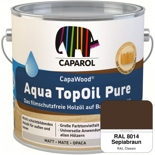 CapaWood® AquaTopOil Pure (RAL 8014 Sepiabraun) - ersetzt CapaGreen Holz-Öl Aqua