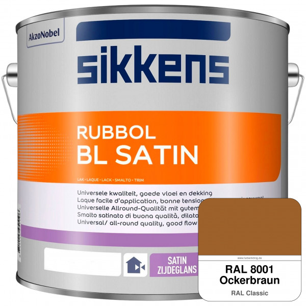 Rubbol BL Satin (RAL 8001 Ockerbraun) hochelastischer & seidenglänzender Lack (wasserbasiert) innen
