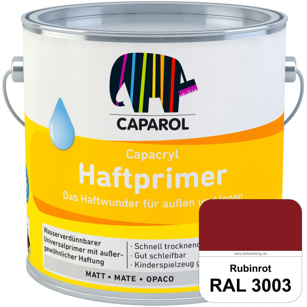 Capacryl Haftprimer (RAL 3003 Rubinrot) Grundierungen Holz, Zink, Hart-PVC, Aluminium, Kupfer (innen