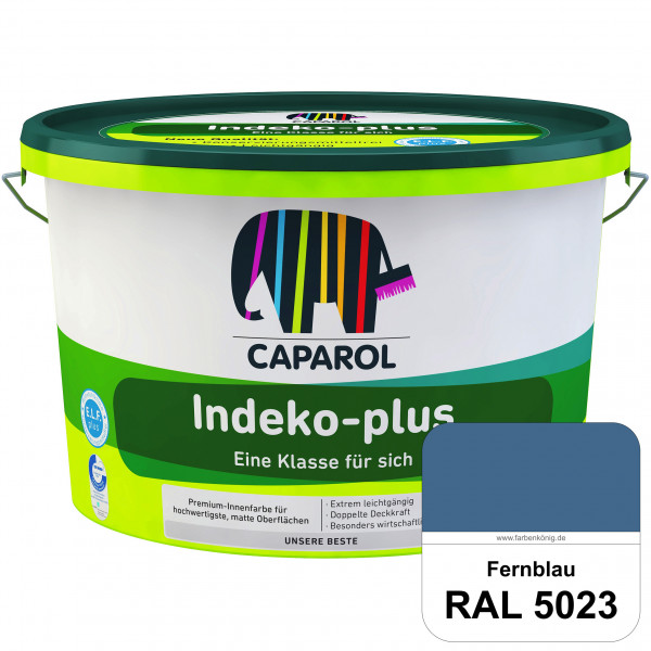 Indeko-plus (RAL 5023 Fernblau) doppeldeckende matte & hochwertige Innenfarbe