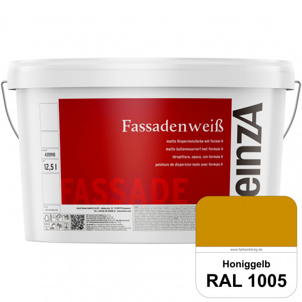 einzA Fassadenweiß (RAL 1005 Honiggelb) Sil-Fassadenfarbe gegen Schmutz & Vergrünung