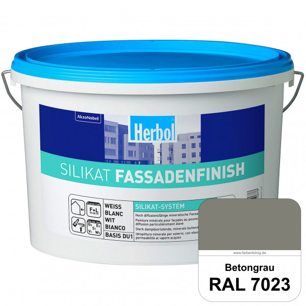 Silikat FassadenFinish (RAL 7023 Betongrau) mineralische Fassadenfarbe für den natürlichen Fassadens