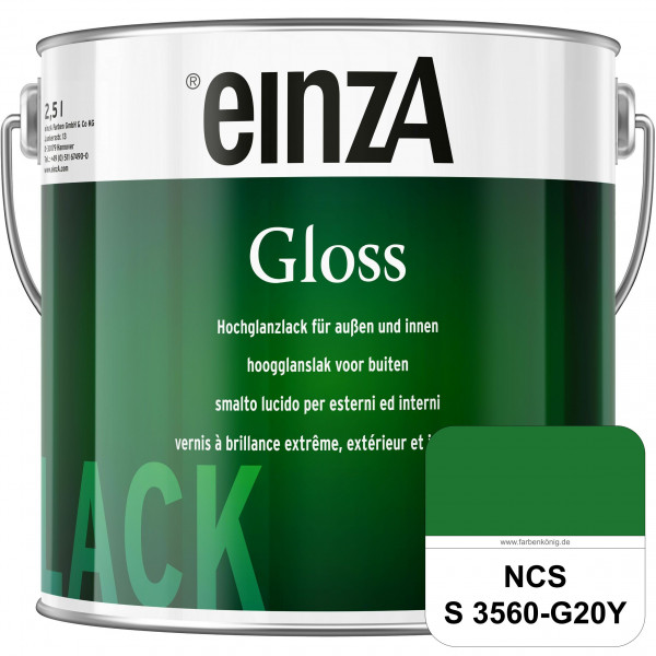 einzA Gloss (NCS S 3560-G20Y) Hochwertiger Alkydharzlack in Premium-Qualität, hochglänzend.