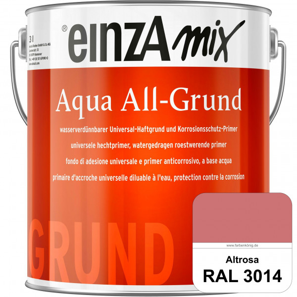 einzA Aqua All-Grund (RAL 3014 Altrosa) Wasserverdünnbarer Haftgrund & Korrosionsschutz-Primer