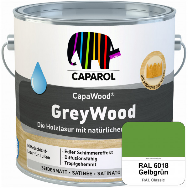 CapaWood® GreyWood (RAL 6018 Gelbgrün) - ersetzt Capadur GreyWood