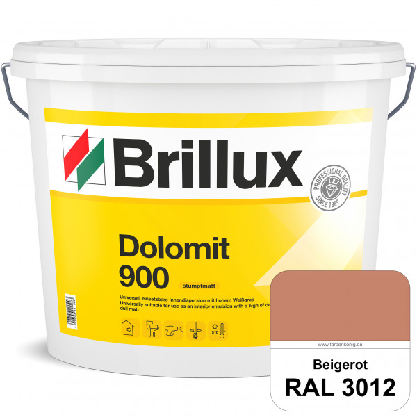 Dolomit 900 (RAL 3012 Beigerot) stumpfmatte Innen-Dispersionsfarbe mit gutem Deckvermögen