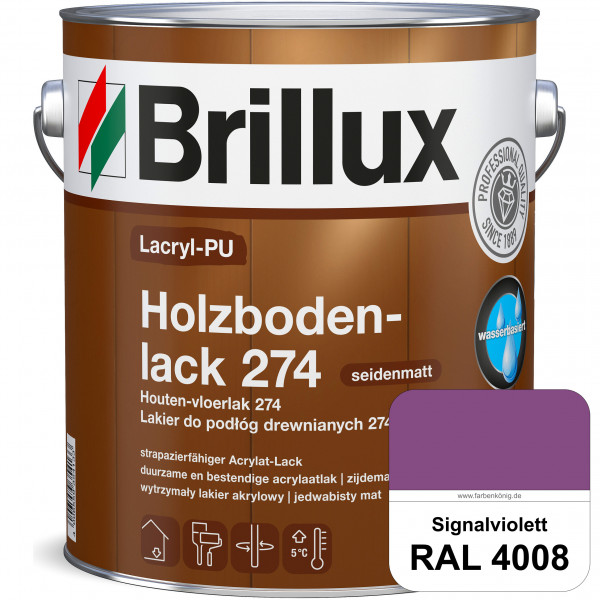 Lacryl-PU Holzbodenlack 274 (RAL 4008 Signalviolett) hochwertige & widerstandsfähige, deckende Versi