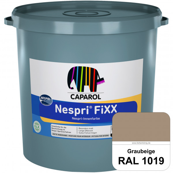 Nespri® FiXX (RAL 1019 Graubeige) Spezielle Innenfarbe für die rationelle Beschichtung im Nespri-Spr