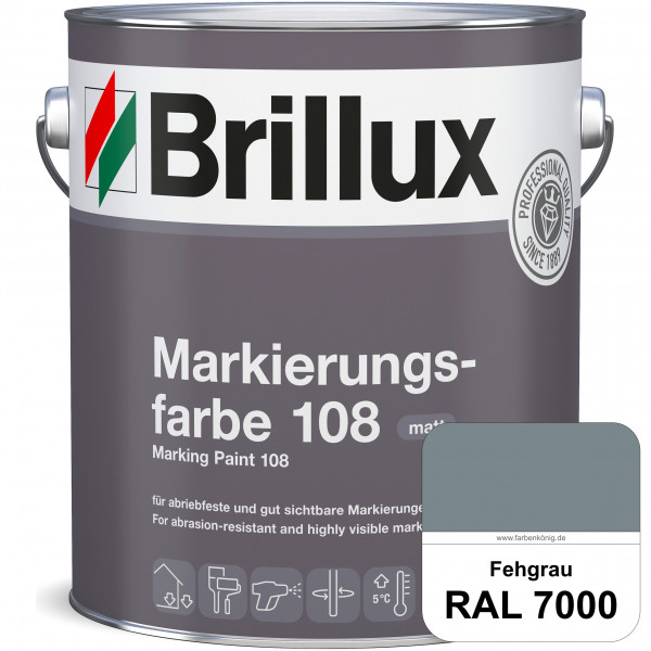 Markierungsfarbe 108 (RAL 7000 Fehgrau) Markierungsfarbe für Asphalt, Betonböden, Zementestrichen
