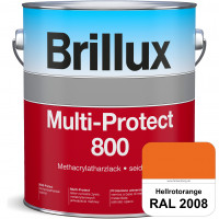 Multi-Protect 800 (RAL 2008 Hellrotorange) seidenmatter, hoch wetterbeständiger Methacrylatharzlack,