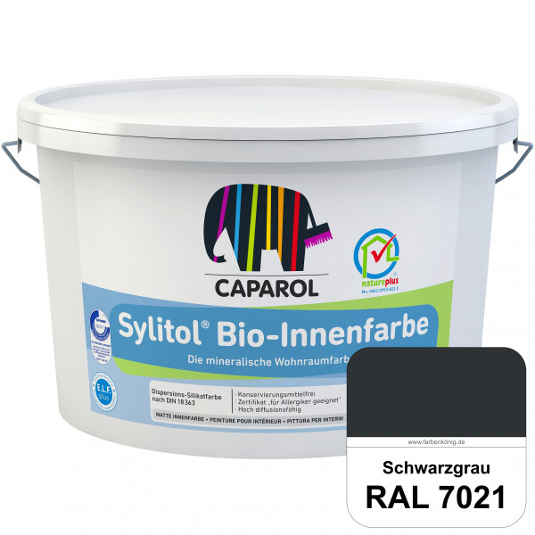 Sylitol® Bio-Innenfarbe (RAL 7021 Schwarzgrau) Innenfarbe auf Silikatbasis  für Allergiker