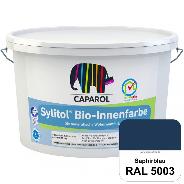 Sylitol® Bio-Innenfarbe (RAL 5003 Saphirblau) Innenfarbe auf Silikatbasis  für Allergiker