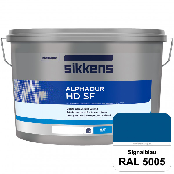 Alphadur HD SF (RAL 5005 Signalblau) matte hochdeckende waschbeständige Innenwandfarbe