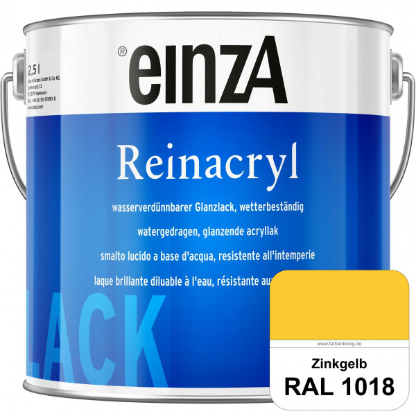 einzA Reinacryl (RAL 1018 Zinkgelb) wetterbeständige glänzende Acryl-PU-Lackfarbe