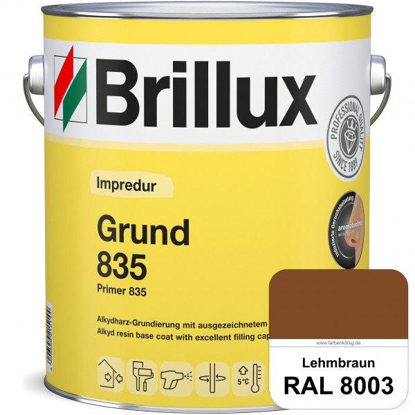 Impredur Grund 835 (RAL 8003 Lehmbraun) Grundierung für Laub- und Nadelholz wie Fenstern, Türen etc.