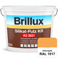 Silikat-Putz KR K2 3631 (RAL 1017 Safrangelb) Dekorativer Kratzputz auf Silikatbasis