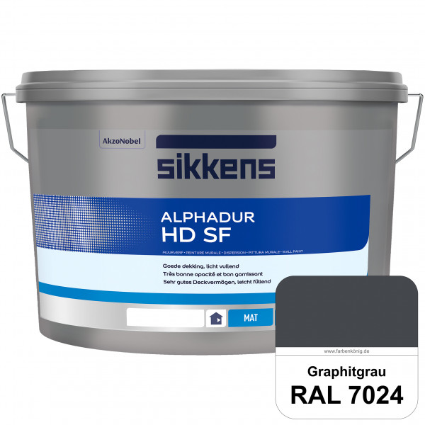 Alphadur HD SF (RAL 7024 Graphitgrau) matte hochdeckende waschbeständige Innenwandfarbe