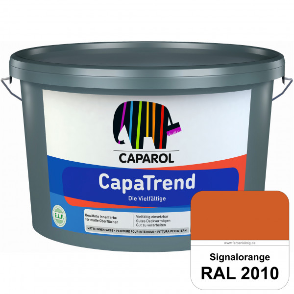 CapaTrend (RAL 2010 Signalorange) matte hochdeckende Dispersionsfarbe für den Innenbereich