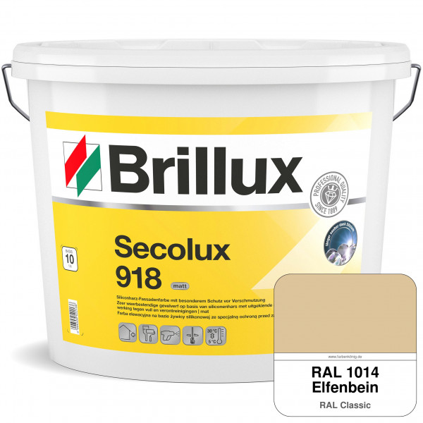 Secolux 918 TSR-Formel (RAL 1014 Elfenbein) für den Einsatz auf WDVS - ehemals Silicon-Fassadenfarbe