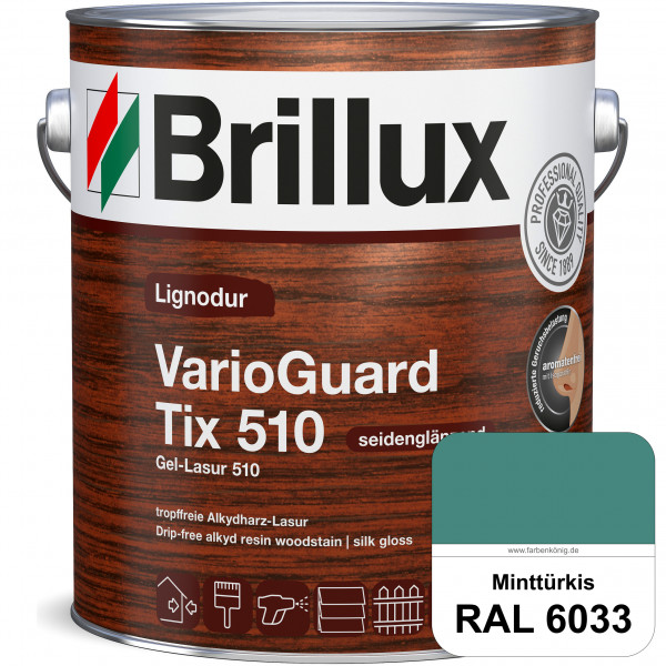 Lignodur VarioGuard Tix 510 (Gel-Lasur 510) RAL 6033 Minttürkis