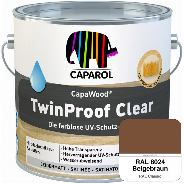 CapaWood® TwinProof Clear (RAL 8024 Beigebraun) - ersetzt Capadur TwinProof