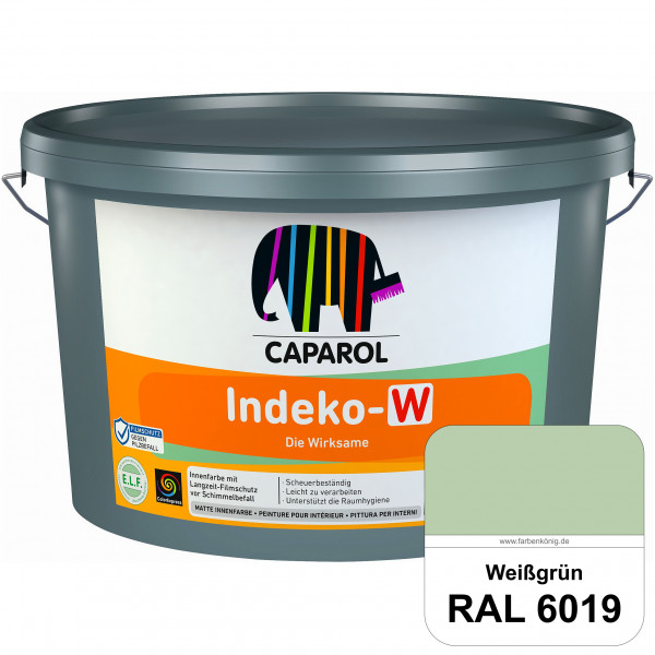Indeko-W (RAL 6019 Weißgrün) Matte Kunstharz-Innenfarbe mit Langzeit-Filmschutz vor Schimmelbefal