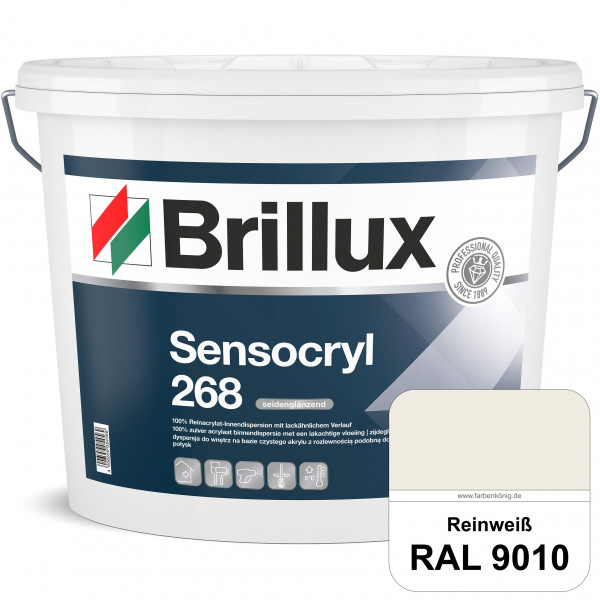 Sensocryl ELF 268 (RAL 9010 Reinweiß) hochwertige seidenglänzende & strapazierfähige Reinacrylat-Inn