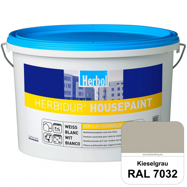 Herbidur Housepaint (RAL 7032 Kieselgrau) seidenmatte Reinacrylat-Fassadenfarbe