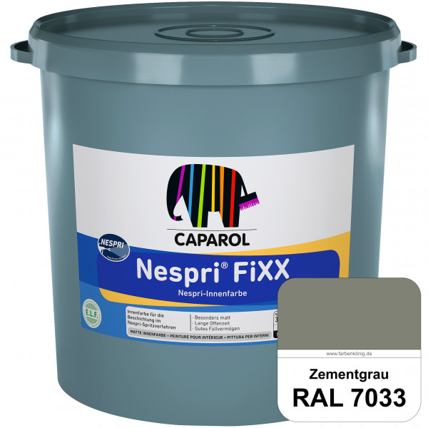 Nespri® FiXX (RAL 7033 Zementgrau) Spezielle Innenfarbe für die rationelle Beschichtung im Nespri-Sp