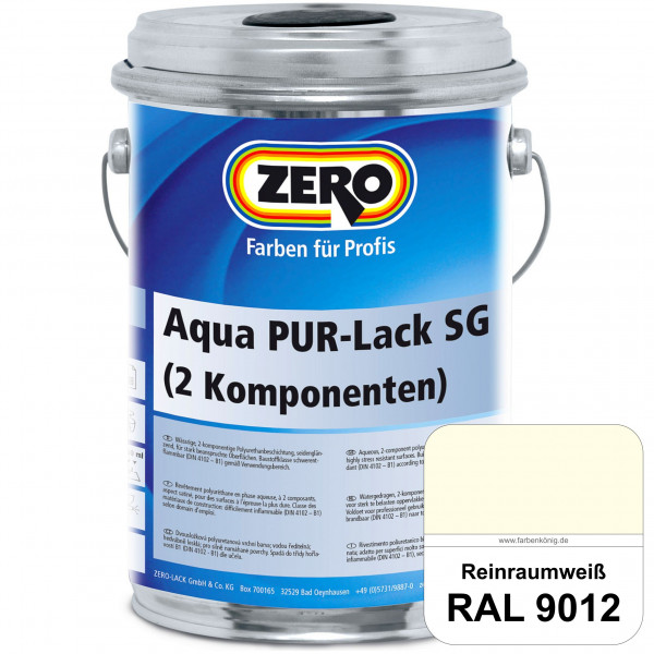 Aqua PUR-Lack SG inkl. Härter (RAL 9012 Reinraumweiß)