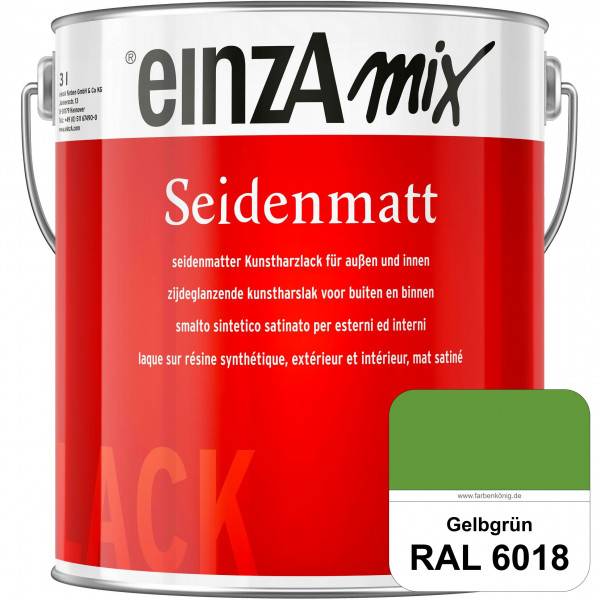 einzA Seidenmatt (RAL 6018 Gelbgrün) Lösemittelhaltiger Seidenmattlack