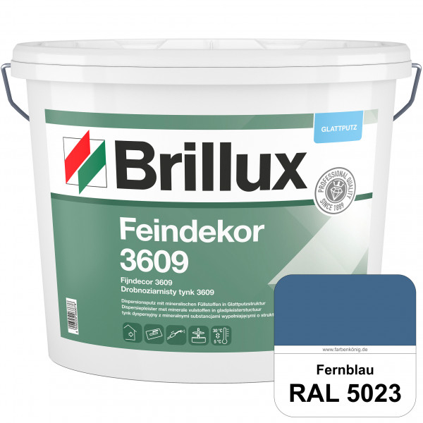 Feindekor ELF 3609 (RAL 5023 Fernblau) Glattputz nach DIN EN 15824 zur Erzielung dekorativer und str