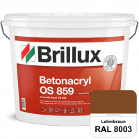 Betonacryl OS 859 (RAL 8003 Lehmbraun) Wetterbeständige Schutzbeschichtung für Betonflächen (Außen)