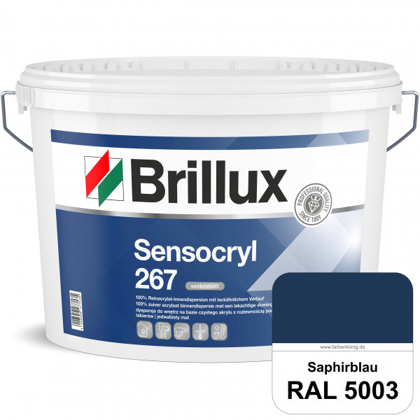 Sensocryl ELF 267 (RAL 5003 Saphirblau) seidenmatt hochwertige Reinacrylat-Innendispersion für Artzp